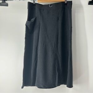 Toad&Co Black (Dark Grey) Midi Skirt with Pocket